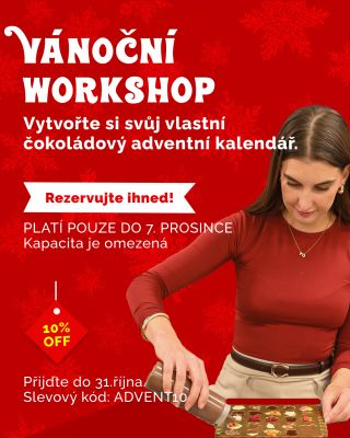 ✨ Vyrobte si svůj vlastní čokoládový adventní kalendář! Letos v Chocotopii měníme klasický čokoládový workshop na něco...