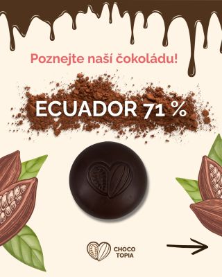 ✨ Objevte další z našich unikátních čokolád – Ecuador 71 % Pokud milujete čokoládu s bohatým aroma a jemnou harmonií...